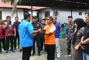 Sekda Sherman Moridu Terima Rombongan Kirab Bendera Pusaka Merah Putih