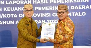Pemkot Gorontalo Raih Predikat Opini WTP ke-9 dari BPK RI