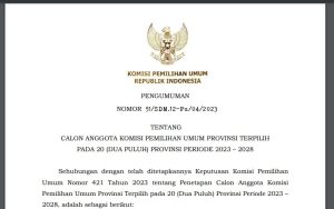 Ini 5 Komisioner KPU Provinsi Gorontalo Terpilih Periode 2023-2028