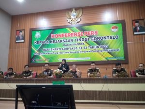 Kejati Gorontalo Gelar Konferensi Pers Capaian Kinerja Januari-Juni 2023