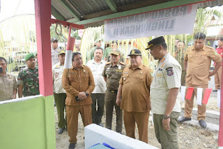 Penjabup Hendriwan Sambut Tim Penilai Posko Keamanan Tingkat Provinsi Gorontalo.