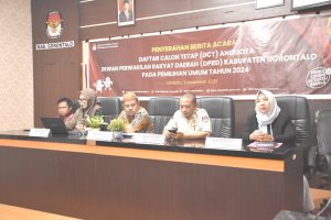 KPU Kab. Gorontalo Umumkan DCT Pileg 2024, Ini Jumlah Caleg Laki-Laki dan Perempuan
