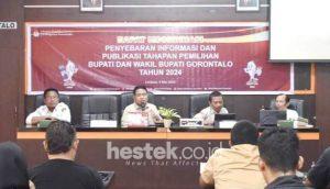 Sosialisasi Tahapan Pilkada 2024, KPU Kab. Gorontalo Gelar Rakor Bersama Media