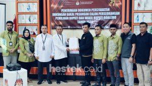Maju Pilbup Boalemo 2024 Jalur Independen, Burhanudin-Rivendi Serahkan Syarat Dukungan ke KPU