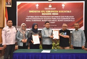 Publikasi Tahapan Pilkada 2024, KPU Kab. Gorontalo Jalin Kerjasama dengan Media Massa