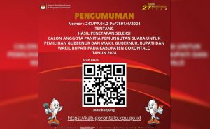 Tahapan Seleksi Calon Anggota PPS Kabupaten Gorontalo Pilkada 2024 Selesai