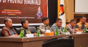Dihadiri Anggota KPU RI, KPU Provinsi Gorontalo Gelar Rapat Penguatan Kelembagaan