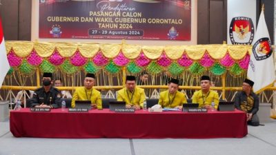 KPU Terima Pendaftaran Dua Bapaslon Pilgub Gorontalo