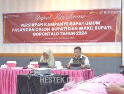 KPU Kabupaten Gorontalo Gelar Rakor Persiapan Kampanye Pilkada 2024