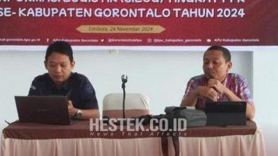 KPU Kabupaten Gorontalo Gelar Rakor Jelang Pendistribusian Logistik Pilkada 2024