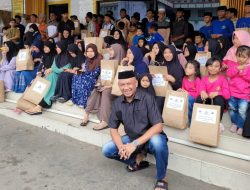 Ramadan Berbagi, Jasin Dilo – Hamzah Idrus Bagikan 1.000 Paket Sembako dan Ajak 100 Anak Yatim Berbelanja