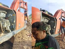 Satu Unit Ekskavator Diamankan dari Lokasi PETI Bulangita