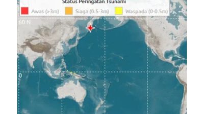 Gorontalo Terdampak Peringatan Dini Tsunami Akibat Gempa Magnitudo 8,7 di Rusia