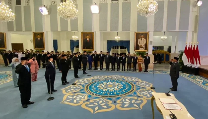 Reshuffle Kabinet, Presiden Prabowo Lantik Menteri dan Wamen Baru