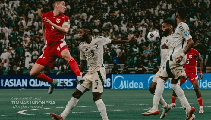 Timnas Indonesia Kalah Tipis 2-3 dari Arab Saudi di Kualifikasi Piala Dunia 2026