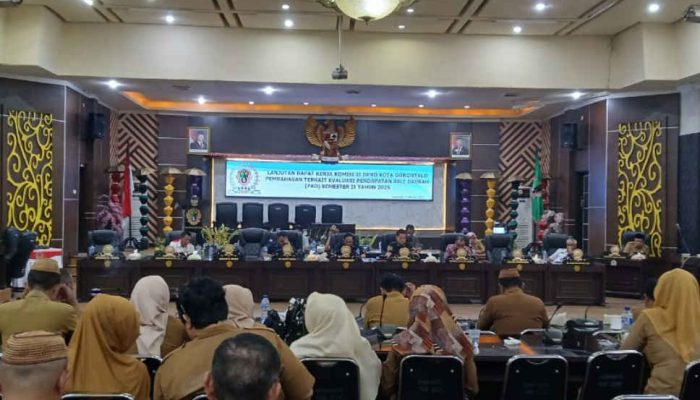 Rapat Evaluasi PAD, Dekot Gorontalo Bahas Realisasi PBB dan Pengelolaan Aset Daerah