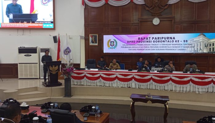 DPRD dan Pemprov Gorontalo Setujui Perubahan Kedua Perda Tentang Struktur Perangkat Daerah