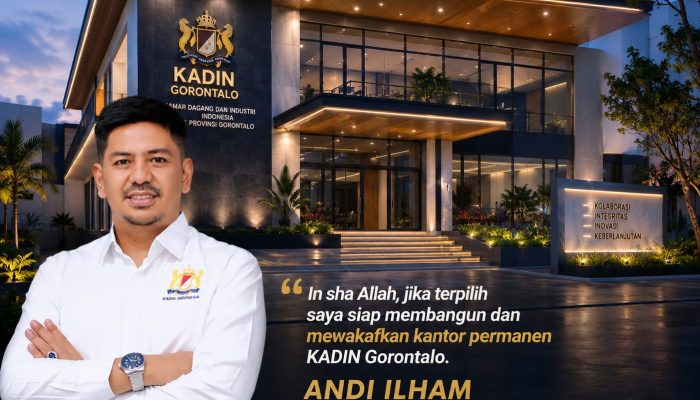 Maju Calon Ketum, Andi Ilham Janji Bangun Gedung Permanen untuk KADIN Gorontalo