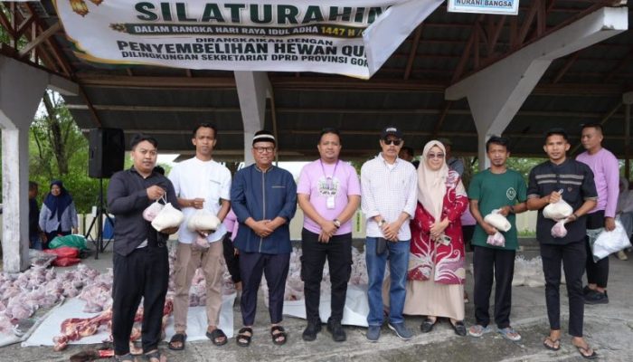 Sekretariat DPRD Provinsi Gorontalo Sembelih 10 Ekor Sapi Kurban pada Iduladha 1447 H