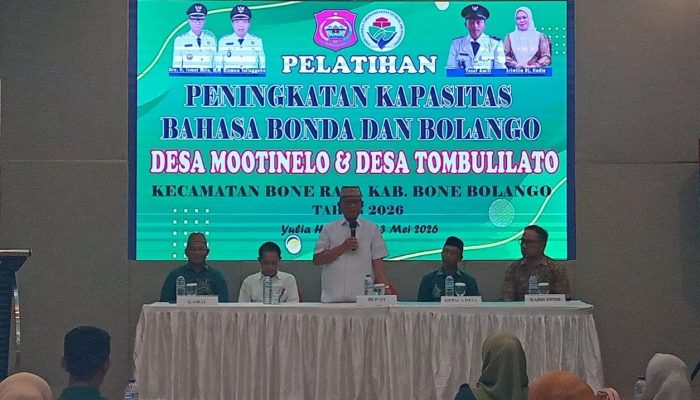 Ismet Mile Buka Pelatihan Bahasa Bonda dan Bolango, Dorong Pelestarian Identitas Budaya Bone Bolango